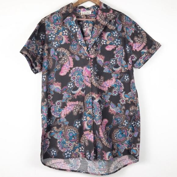 Free People Multicolor Paisley Button Down Shirt - Picture 3 of 7